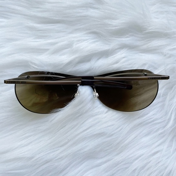 Cerruti 1881 Brown Lense Rimless Wrap Metal Arm Sunglasses C7217 A 120 - Picture 2 of 9